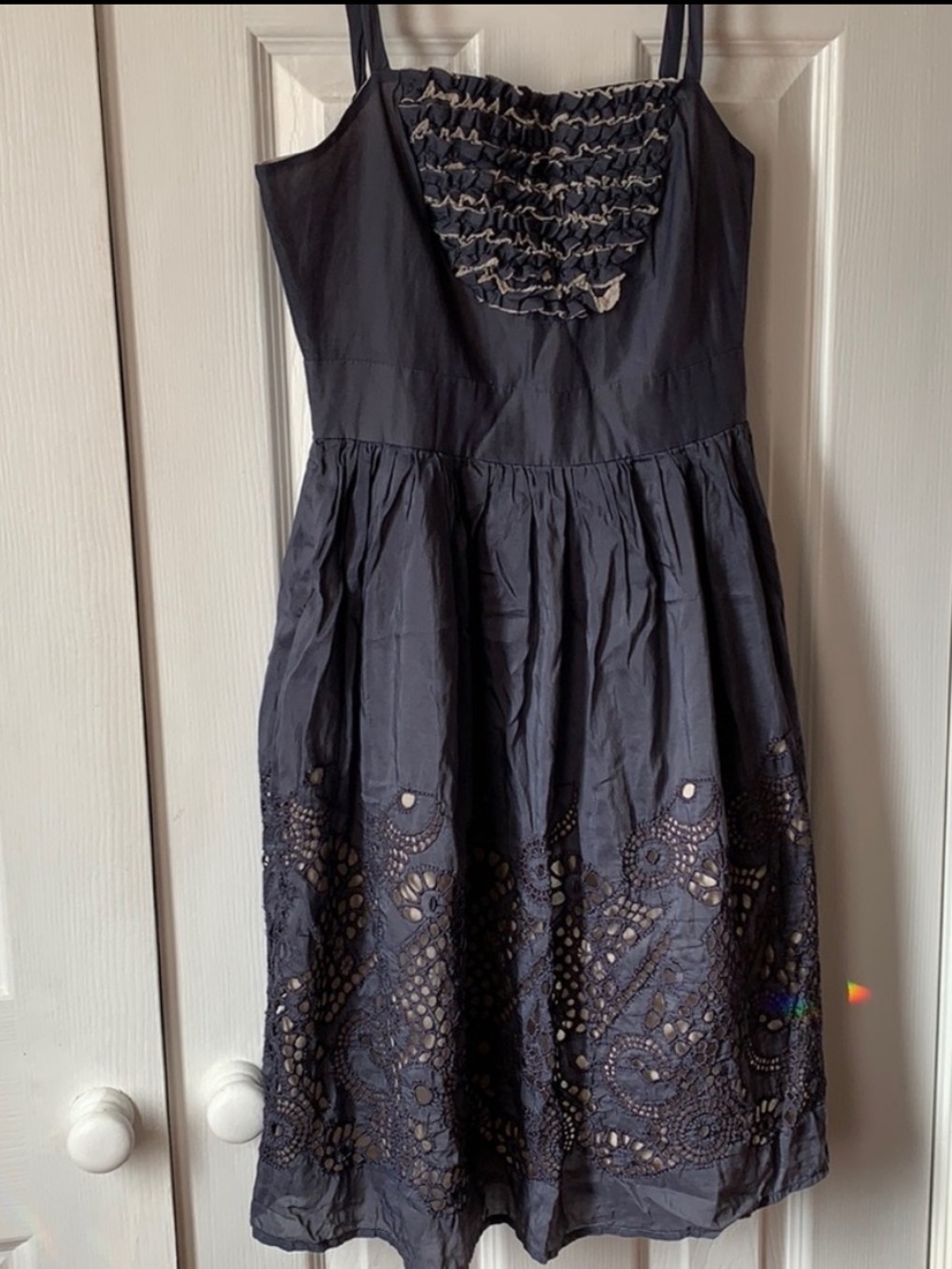 Anthropologie Burlapp Eyelet Island Dress size 0